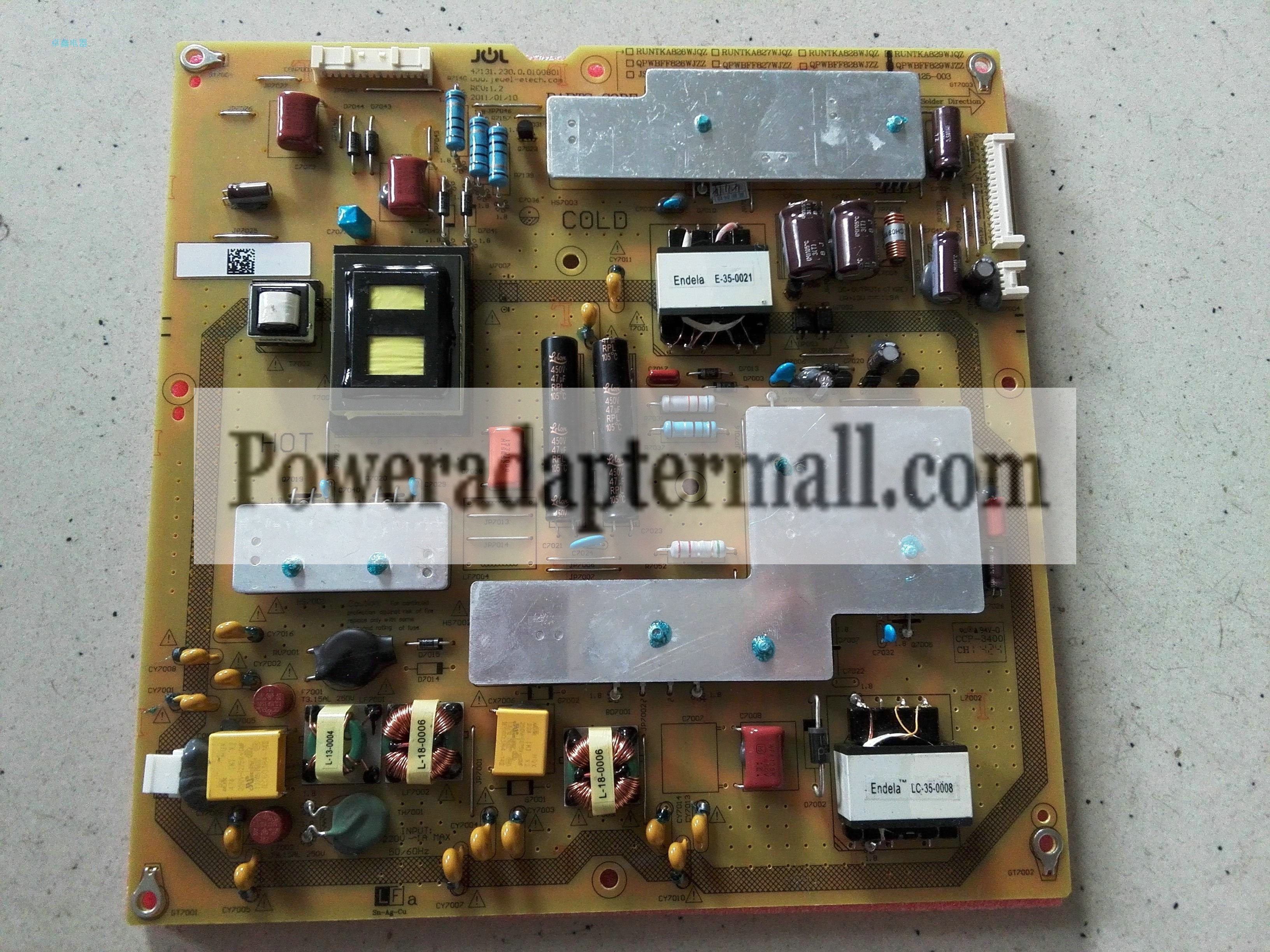 Sharp LCD-46LX530A RUNTKA829WJQZ JSL4125-003 Power Supply Board